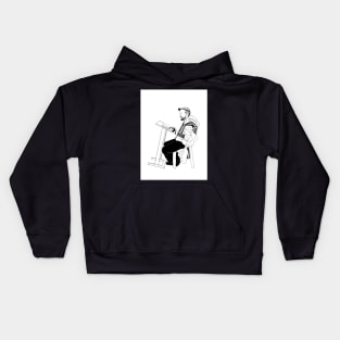 Ortodox jew praying Kids Hoodie